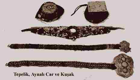 Tepelik, aynalı car ve kuşak